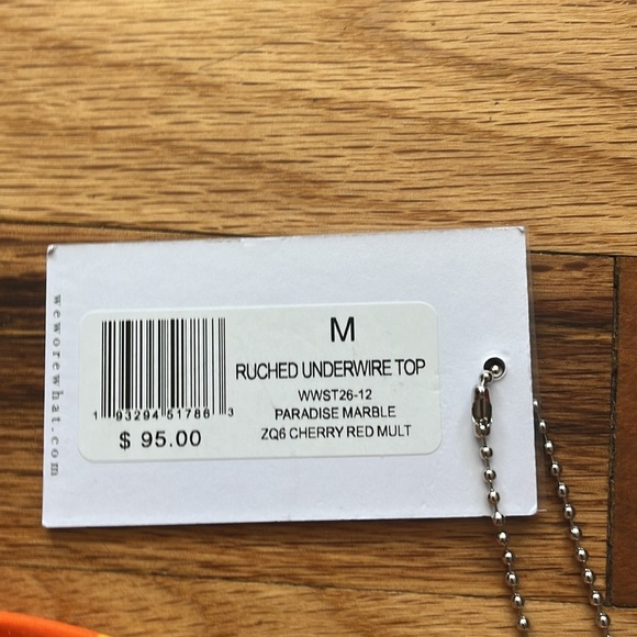 NWT WEWOREWHAT paradise marble bikini set includes coverup SIZE MEDIUM - Picture 2 of 7